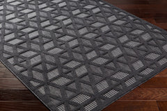 Nuri Black Outdoor Rug - Clearance - Ornate Home