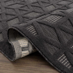 Nuri Black Outdoor Rug - Clearance - Ornate Home