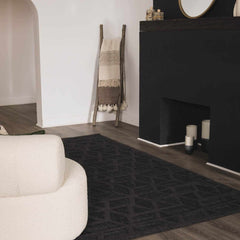 Nuri Black Outdoor Rug - Clearance - Ornate Home