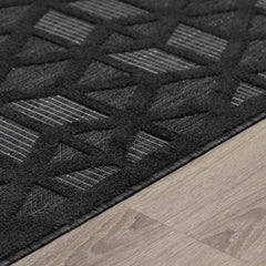 Nuri Black Outdoor Rug - Clearance - Ornate Home