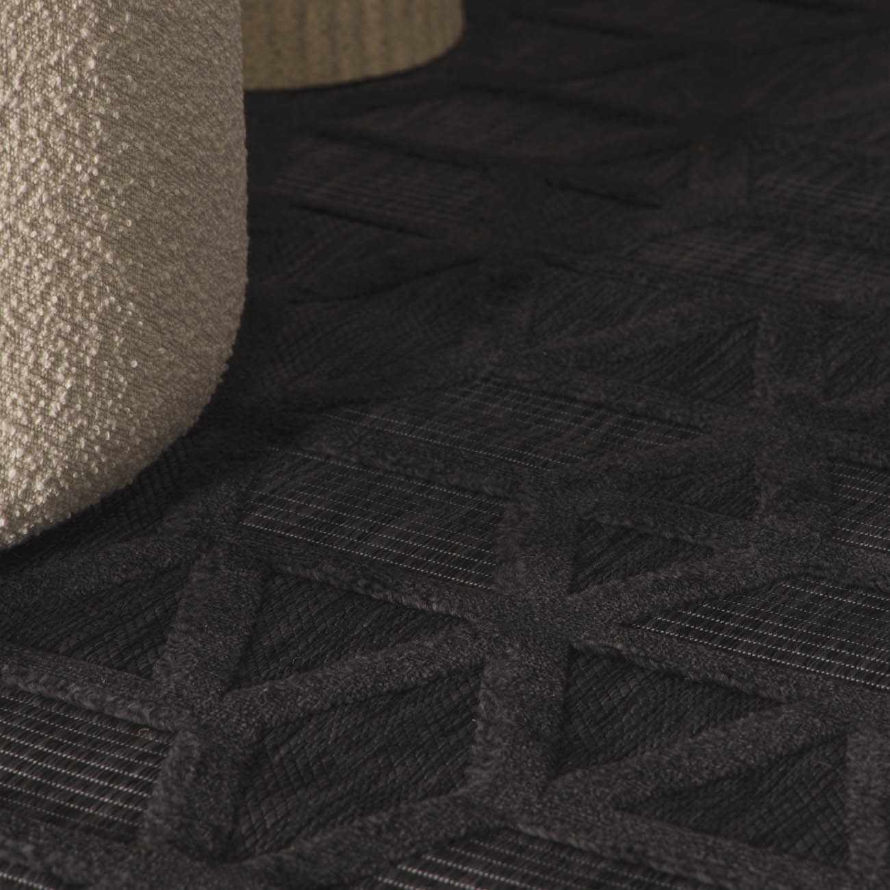 Nuri Black Outdoor Rug - Clearance - Ornate Home