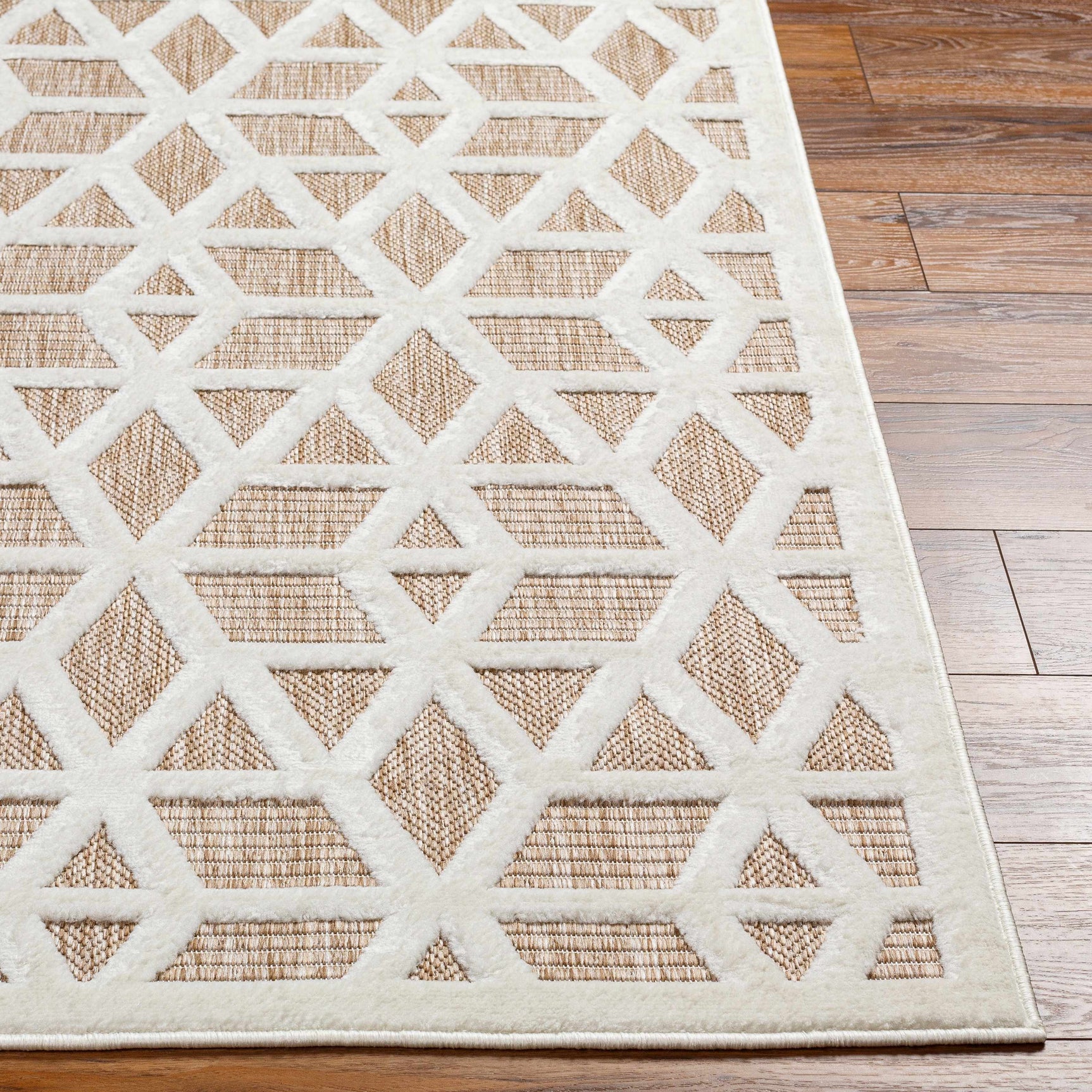Nuri Tan Outdoor Rug - Clearance - Ornate Home