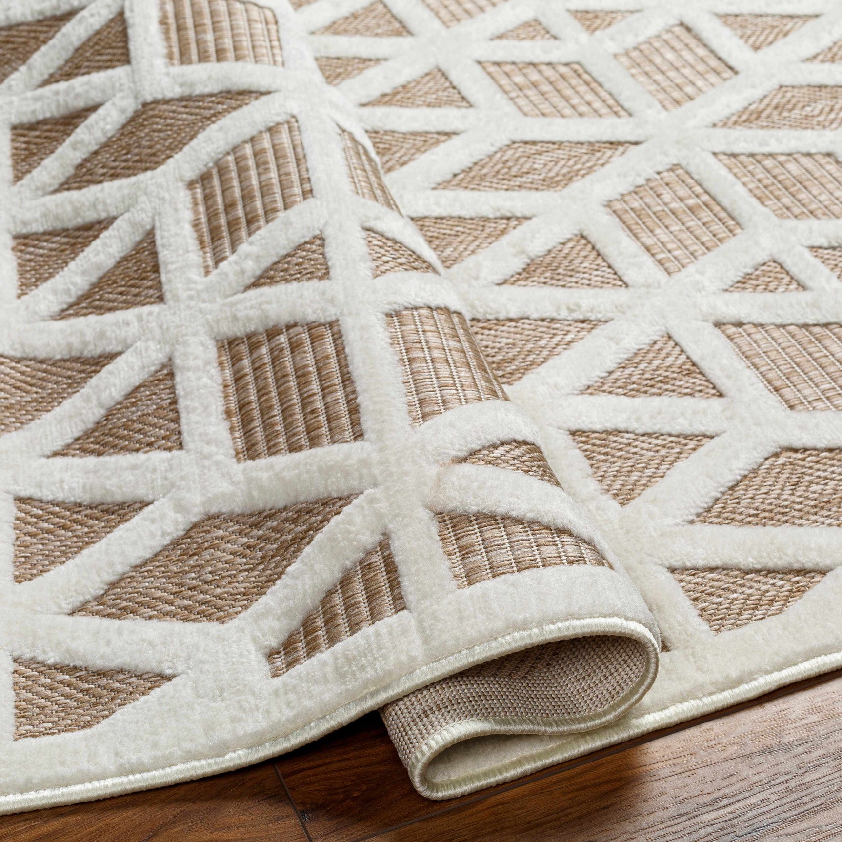 Nuri Tan Outdoor Rug - Clearance - Ornate Home