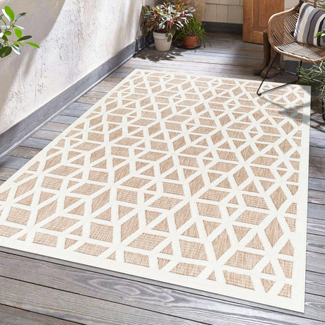 Nuri Tan Outdoor Rug - Ornate Home