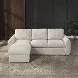 Nuriel Beige Reversible Sectional Sofa W/Sleeper & Storage - Ornate Home