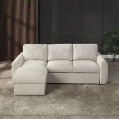 Nuriel Beige Reversible Sectional Sofa W/Sleeper & Storage - Ornate Home