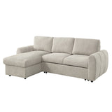 Nuriel Beige Reversible Sectional Sofa W/Sleeper & Storage - Ornate Home