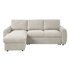 Nuriel Beige Reversible Sectional Sofa W/Sleeper & Storage - Ornate Home