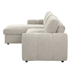 Nuriel Beige Reversible Sectional Sofa W/Sleeper & Storage - Ornate Home