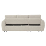 Nuriel Beige Reversible Sectional Sofa W/Sleeper & Storage - Ornate Home
