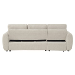 Nuriel Beige Reversible Sectional Sofa W/Sleeper & Storage - Ornate Home