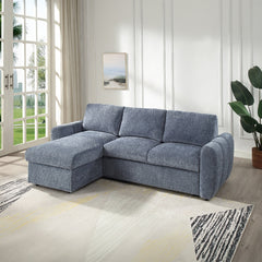 Nuriel Blue Reversible Sectional Sofa W/Sleeper & Storage - Ornate Home