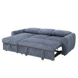 Nuriel Blue Reversible Sectional Sofa W/Sleeper & Storage - Ornate Home