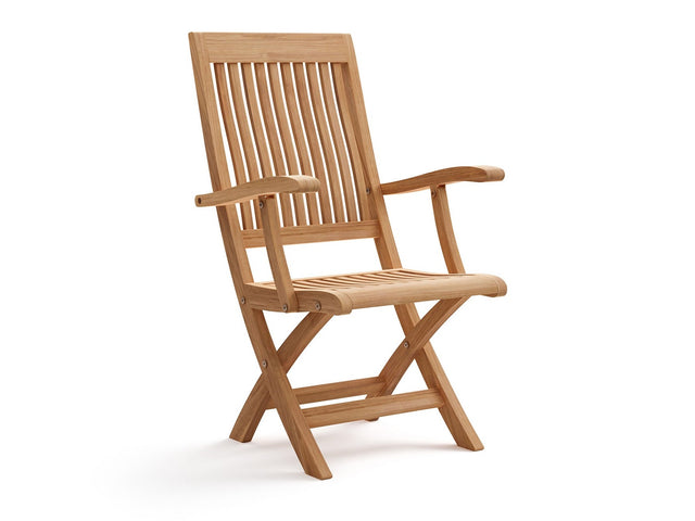 Nusa Natural Folding Arm Chair - Ornate Home