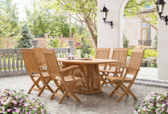 Nusa Natural Folding Arm Chair - Ornate Home