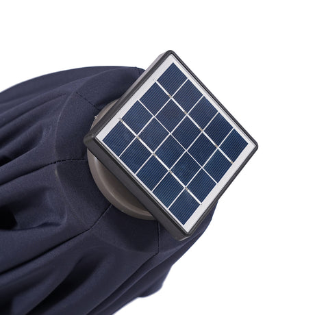 Nuti Blue Round Umbrella w/ Base - Ornate Home