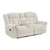 Nutmeg Beige Double Reclining Loveseat - Ornate Home