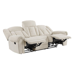 Nutmeg Beige Double Reclining Sofa - Ornate Home