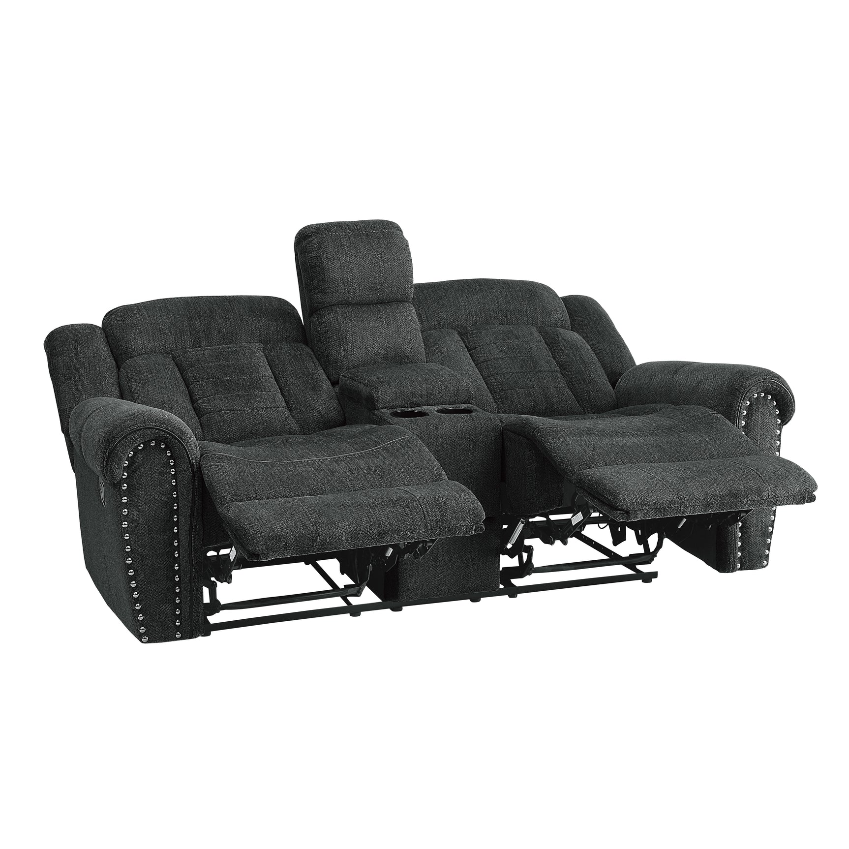 Nutmeg Charcoal Gray Sofa & Loveseat - Ornate Home