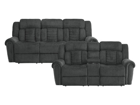 Nutmeg Charcoal Gray Sofa & Loveseat - Ornate Home
