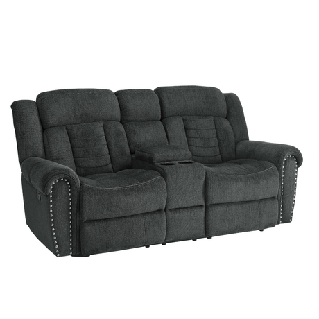 Nutmeg Charcoal Gray Sofa & Loveseat - Ornate Home