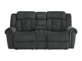 Nutmeg Gray Double Reclining Loveseat - Ornate Home