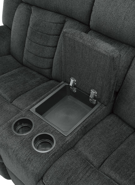 Nutmeg Gray Double Reclining Loveseat - Ornate Home