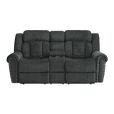 Nutmeg Gray Double Reclining Loveseat - Ornate Home