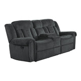 Nutmeg Gray Double Reclining Loveseat - Ornate Home