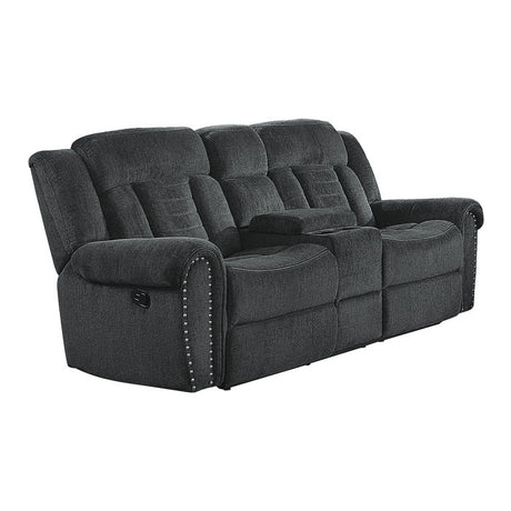 Nutmeg Gray Double Reclining Loveseat - Ornate Home