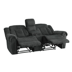 Nutmeg Gray Double Reclining Loveseat - Ornate Home