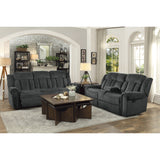 Nutmeg Gray Double Reclining Loveseat - Ornate Home