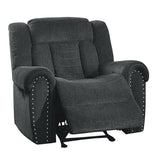 Nutmeg Gray Glider Reclining Chair - Ornate Home
