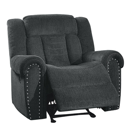 Nutmeg Gray Glider Reclining Chair - Ornate Home