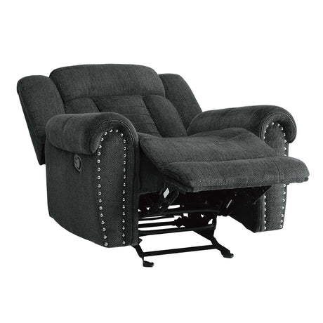 Nutmeg Gray Glider Reclining Chair - Ornate Home