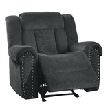 Nutmeg Gray Glider Reclining Chair - Ornate Home