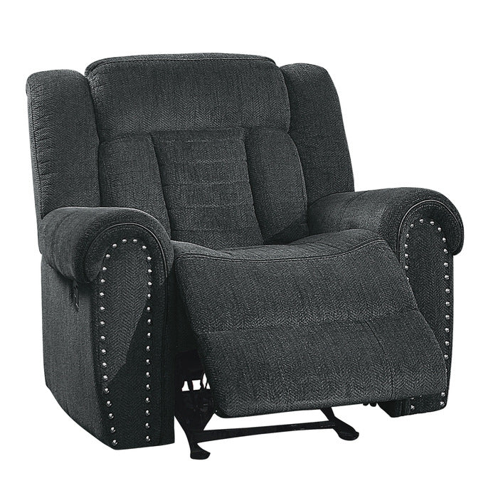 Nutmeg Gray Glider Reclining Chair - Ornate Home