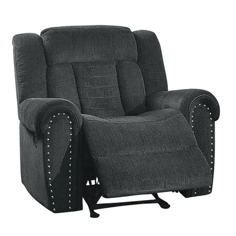 Nutmeg Gray Glider Reclining Chair - Ornate Home