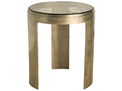 Nuvola Antique Zinc Round End Table - Ornate Home