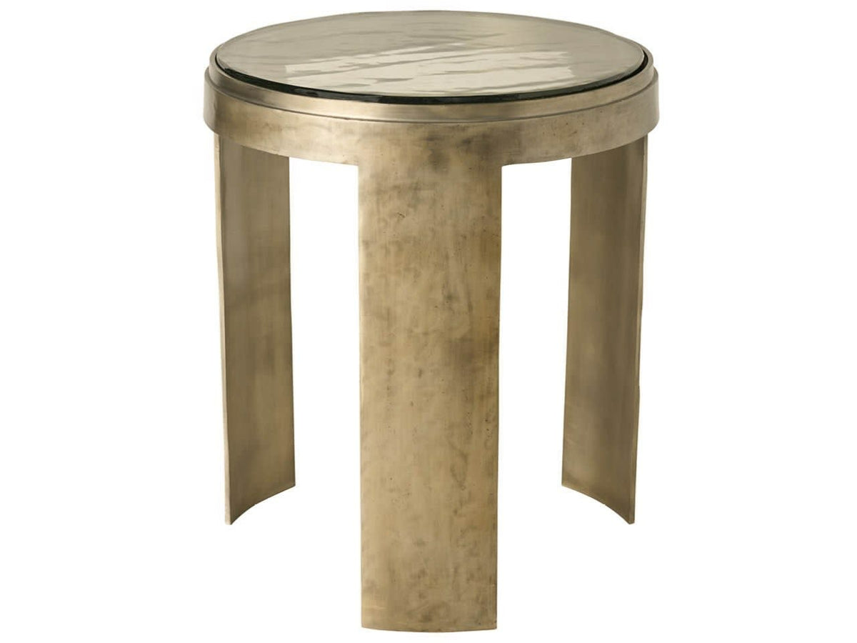 Nuvola Antique Zinc Round End Table - Ornate Home