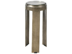 Nuvola Light Emperador/Antique Nickel Drink Table - Ornate Home