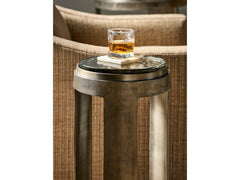Nuvola Light Emperador/Antique Nickel Drink Table - Ornate Home