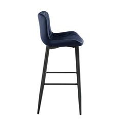 Nya Blue Pub Height Chair (Set of 2) - Ornate Home