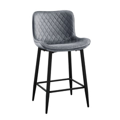 Nya Dark Gray Counter Height Chair (Set of 2) - Ornate Home