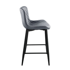 Nya Dark Gray Counter Height Chair (Set of 2) - Ornate Home