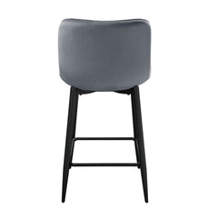 Nya Dark Gray Counter Height Chair (Set of 2) - Ornate Home