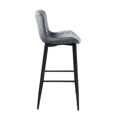 Nya Dark Gray Pub Height Chair (Set of 2) - Ornate Home