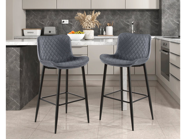 Nya Dark Gray Pub Height Chair - Ornate Home