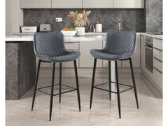 Nya Dark Gray Pub Height Chair (Set of 2) - Ornate Home