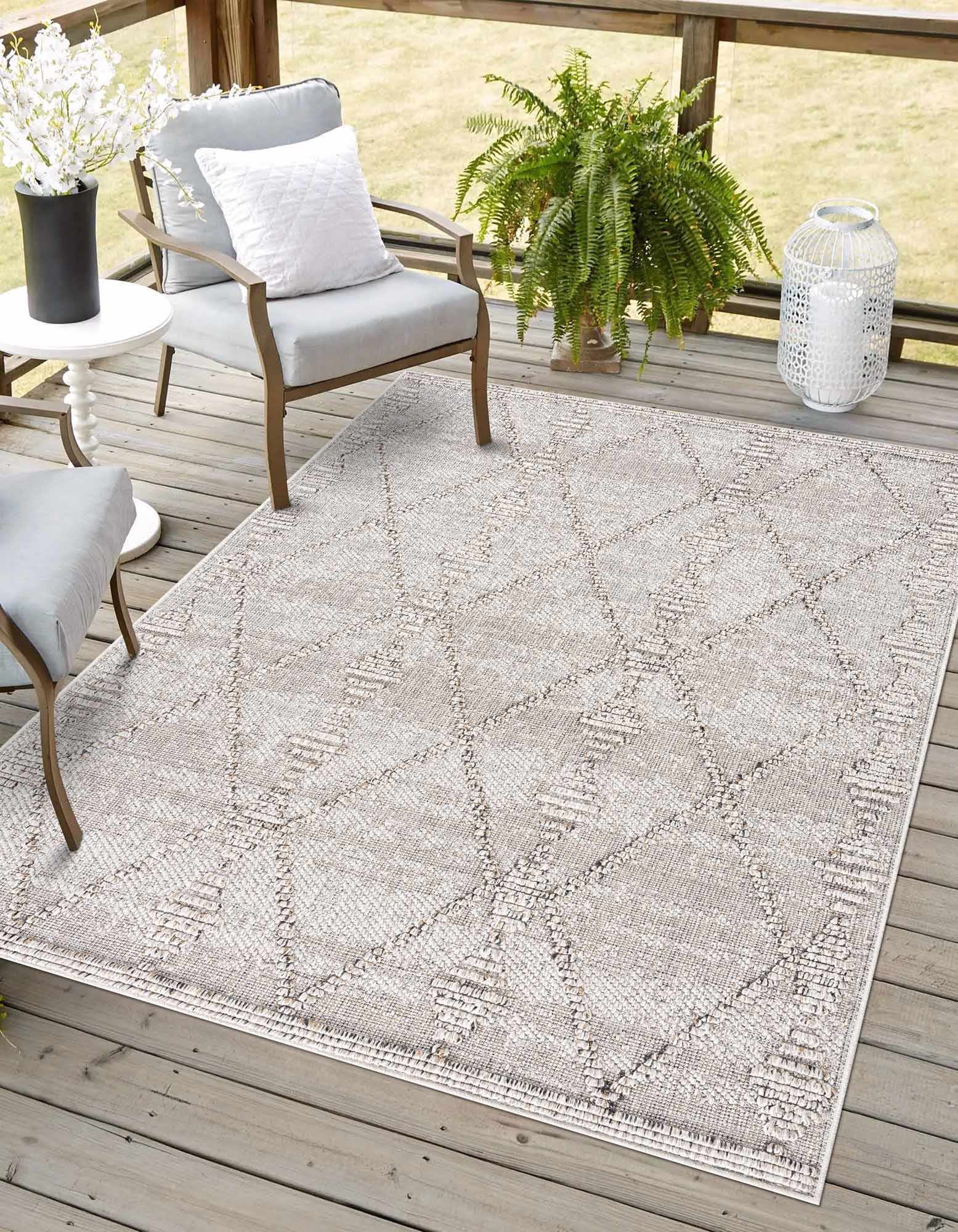 Nyla Bone Indoor & Outdoor Rug - 2x3 - Clearance - Ornate Home